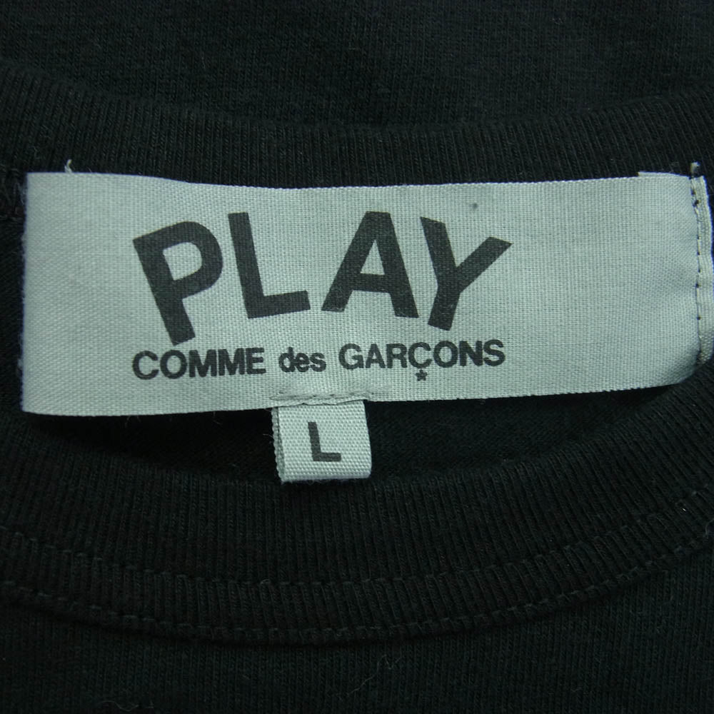COMME des GARCONS コムデギャルソン YZ-T072 PLAY プレイ ハートワッペン 長袖 Tシャツ ブラック系 L【中古】