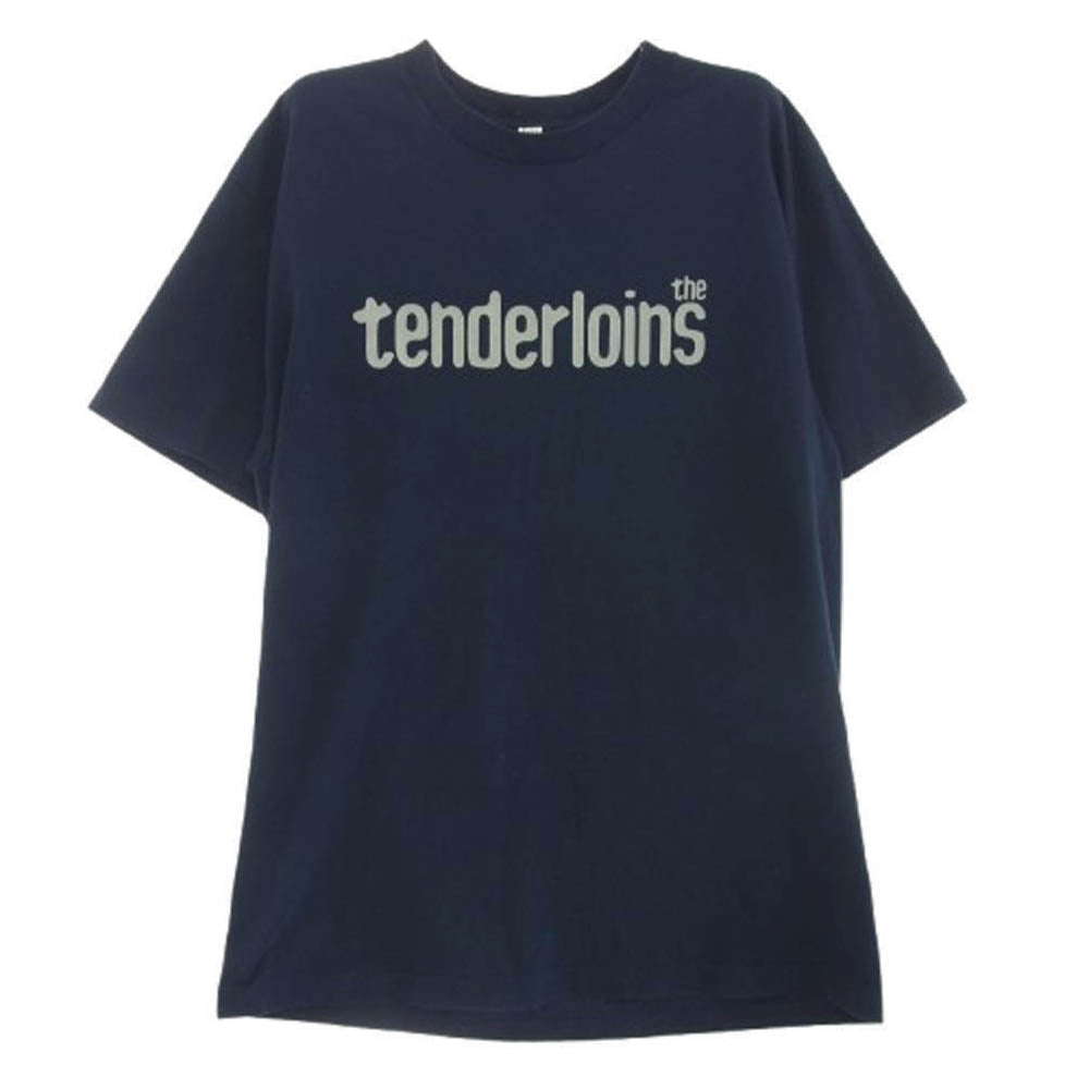 TENDERLOIN テンダーロイン 21SS TEE S.S 21 ロゴ プリント 半袖 Tシャツ ネイビー系 L【中古】