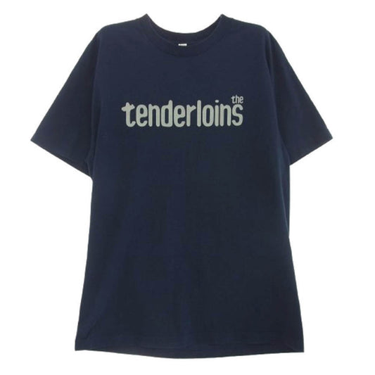 TENDERLOIN テンダーロイン 21SS TEE S.S 21 ロゴ プリント 半袖 Tシャツ ネイビー系 L【中古】