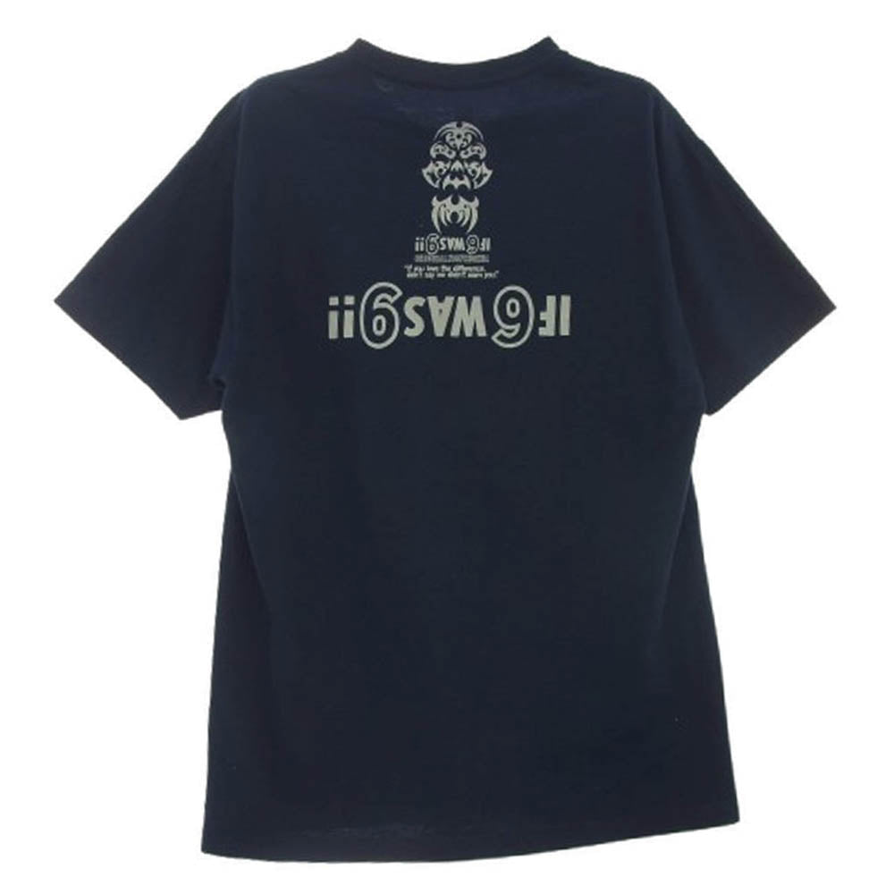 TENDERLOIN テンダーロイン 21SS TEE S.S 21 ロゴ プリント 半袖 Tシャツ ネイビー系 L【中古】