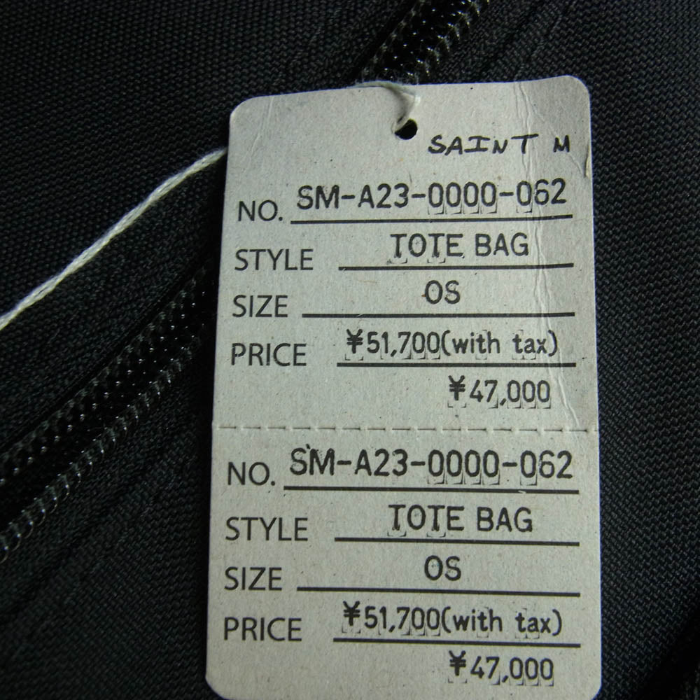 SAINT MICHAEL セントマイケル SM-A23-0000-062 Large Tote Bag ナイロン トートバック ラージ ブラック系【美品】【中古】