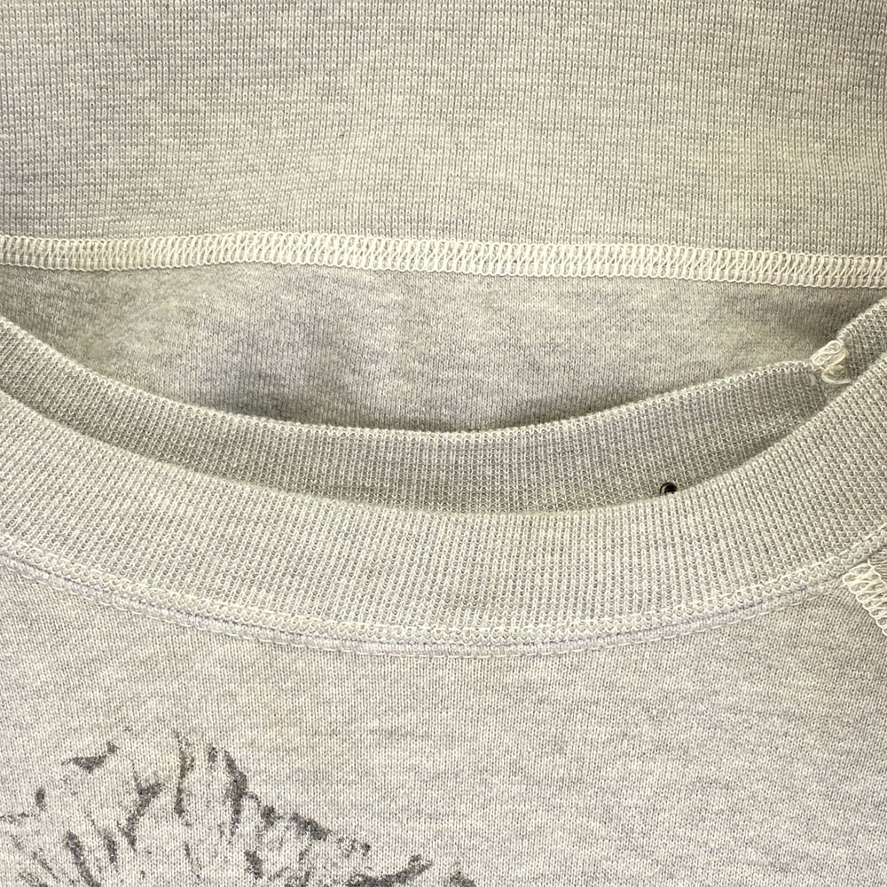 SAINT MICHAEL セントマイケル 24AW SM-YS1-0000-032 CREW SWT FLOWER GRAY フラワープリント ラグランスリーブ トレーナー スウェット グレー系 L【新古品】【未使用】【中古】