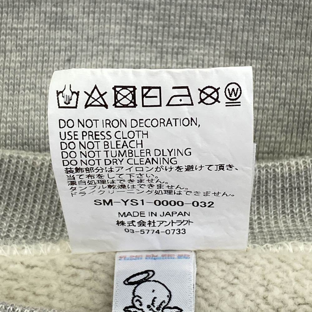 SAINT MICHAEL セントマイケル 24AW SM-YS1-0000-032 CREW SWT FLOWER GRAY フラワープリント ラグランスリーブ トレーナー スウェット グレー系 L【新古品】【未使用】【中古】