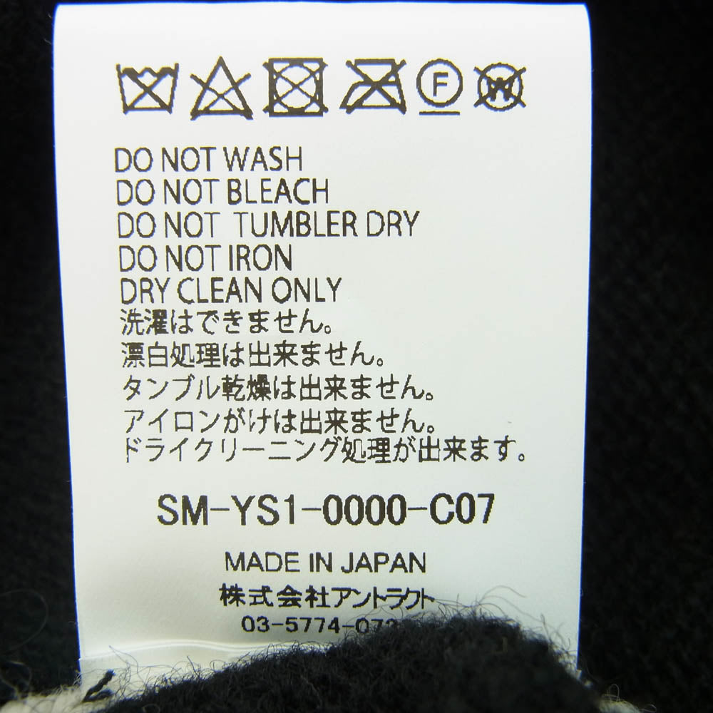 SAINT MICHAEL セントマイケル 24AW SM-YS1-0000-C07 CP CREW KNT SMILE BLACK カクタスプラントフリーマーケット スマイル刺繍 ダメージ加工 ニット セーター ブラック系 L【新古品】【未使用】【中古】
