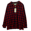 MAISON MARGIELA メゾンマルジェラ 23AW S67DT0010 × PENDLETON ペンドルトン 四つタグ オーバーサイズ チェック オープンカラー 長袖 シャツ レッド系 48【新古品】【未使用】【中古】