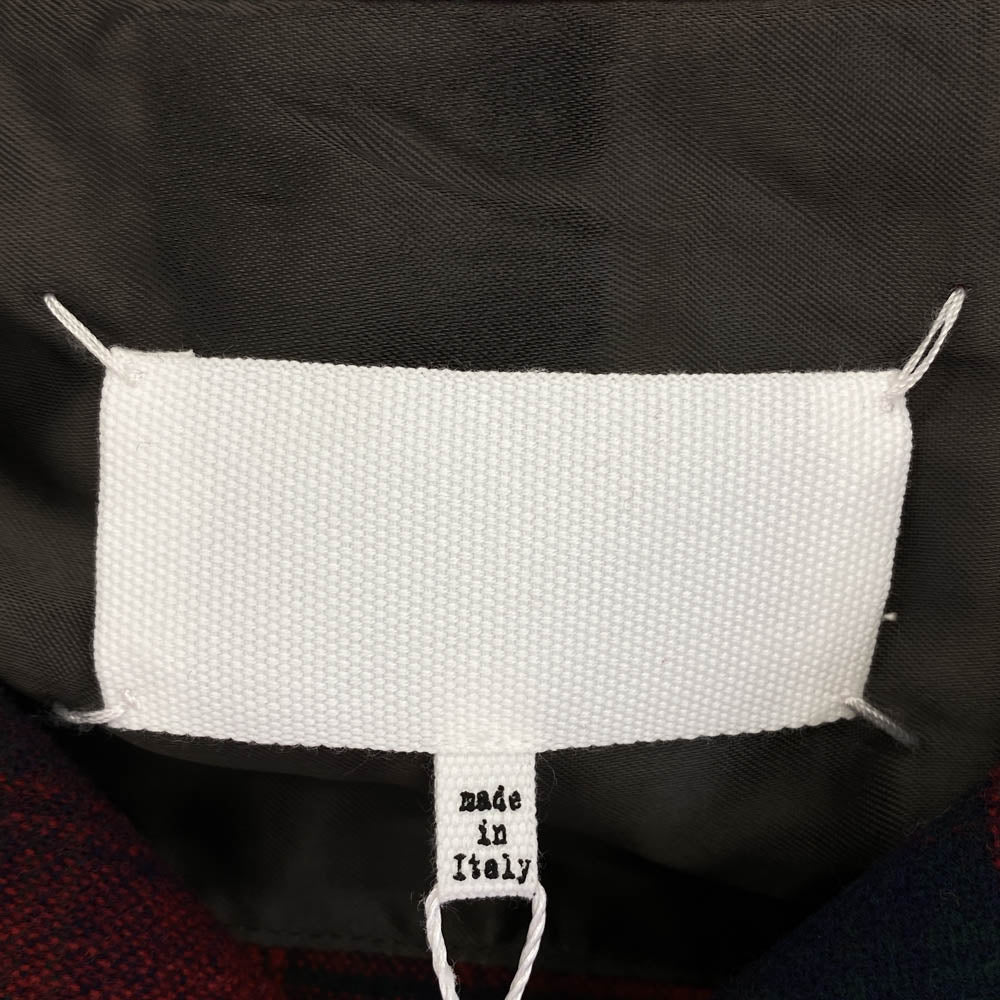 MAISON MARGIELA メゾンマルジェラ 23AW S67DT0010 × PENDLETON ペンドルトン 四つタグ オーバーサイズ チェック オープンカラー 長袖 シャツ レッド系 48【新古品】【未使用】【中古】