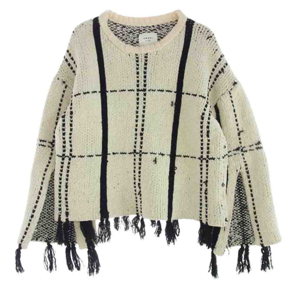 アメリ 1920131030 SHOUJI BRAID KNIT ニット セーター ホワイト系 ブラック系 F【中古】