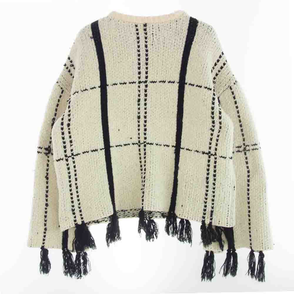 アメリ 1920131030 SHOUJI BRAID KNIT ニット セーター ホワイト系 ブラック系 F【中古】
