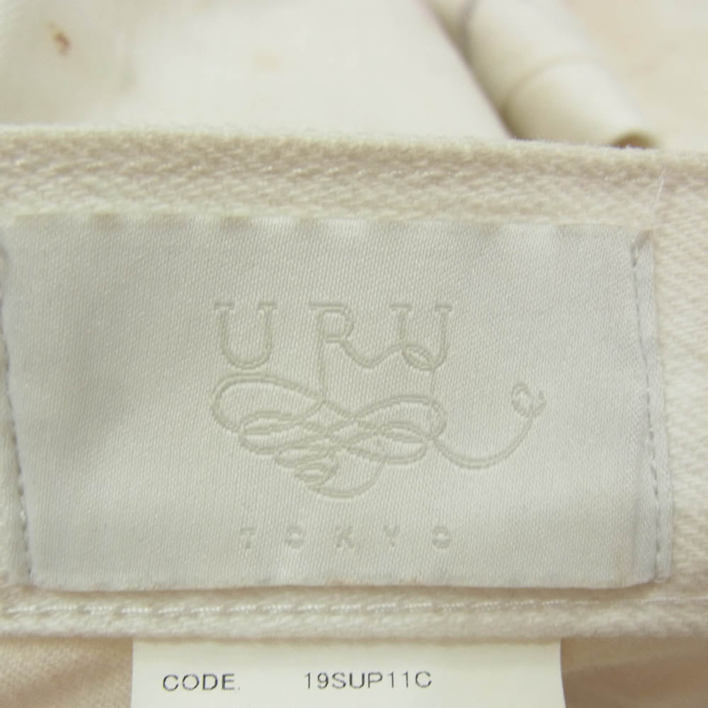 ウル 19SUP11C ペイント加工 パンツ ホワイト系 2【中古】