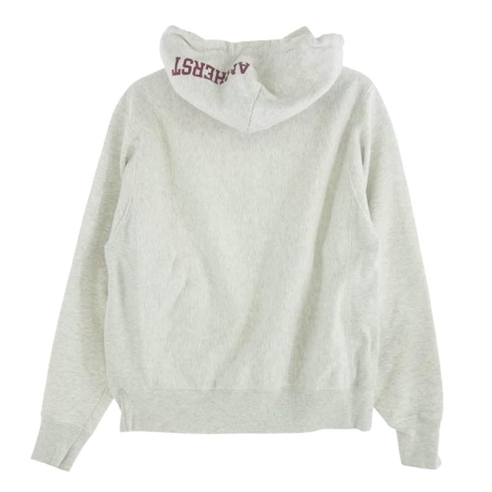 Champion チャンピオン 青タグ 復刻 REVERSE WEAVE リバースウィーブ カレッジ プリント パーカー グレー系 JPN/L【中古】