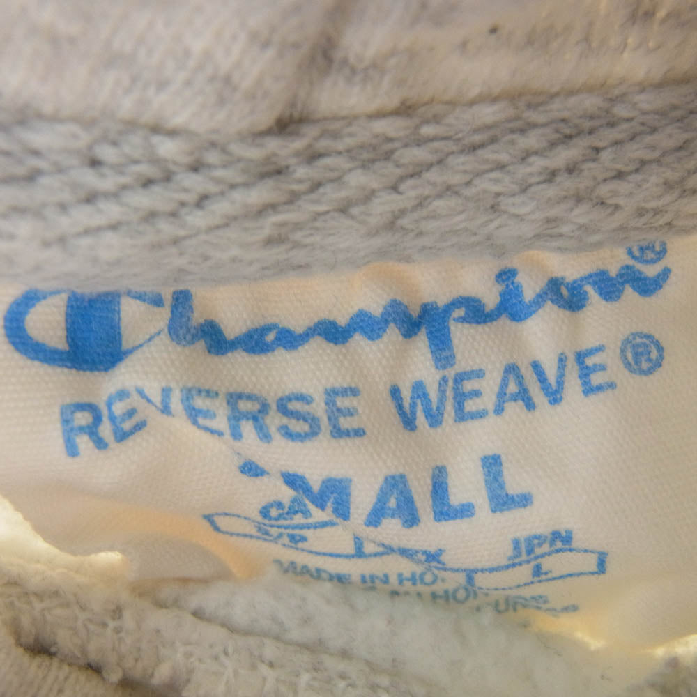 Champion チャンピオン 青タグ 復刻 REVERSE WEAVE リバースウィーブ カレッジ プリント パーカー グレー系 JPN/L【中古】