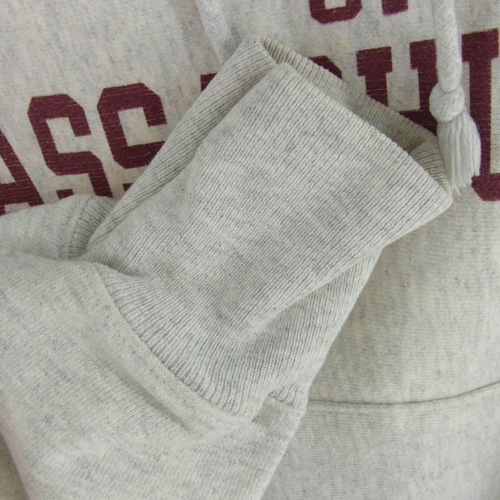 Champion チャンピオン 青タグ 復刻 REVERSE WEAVE リバースウィーブ カレッジ プリント パーカー グレー系 JPN/L【中古】