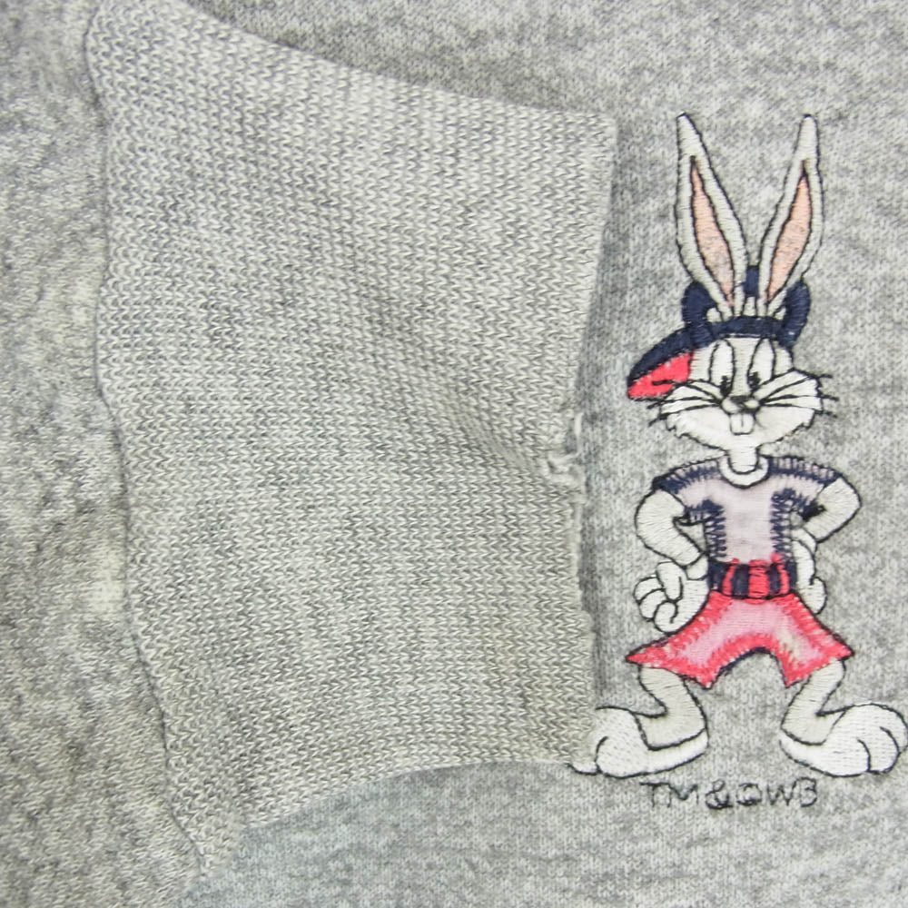 デリタ Looney Tunes ラビット 刺繍 スウェット グレー系 XL【中古】