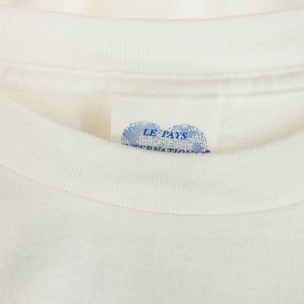 Vintage LE PAYS INTERNATIONAL タグ 90s USA製 世界国旗 シングルステッチ Tシャツ ホワイト系 XL【中古】