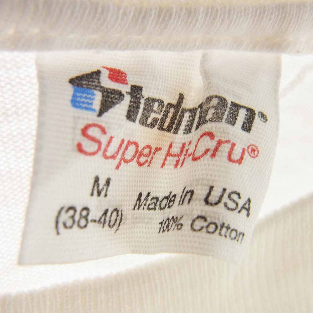 Vintage 80s USA製 シングルステッチ Stedmanタグ EINSTEIN アインシュタイン プリント 半袖 Tシャツ ホワイト系 M【中古】