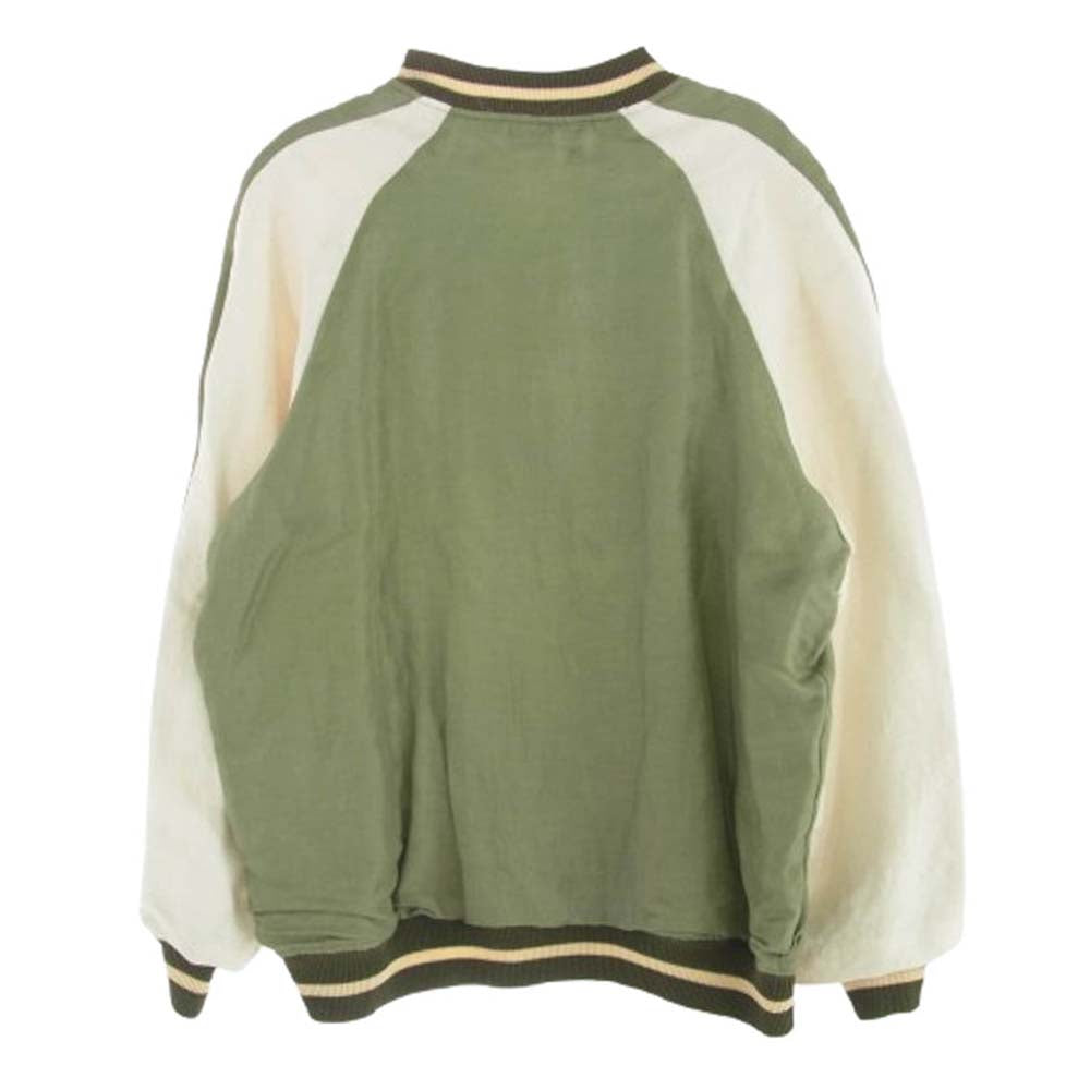 NAISSANCE ネサーンス 16S-NSA-JK-04 SATIN JACKET サテン ジャケット スカジャン カーキ系 XL【中古】