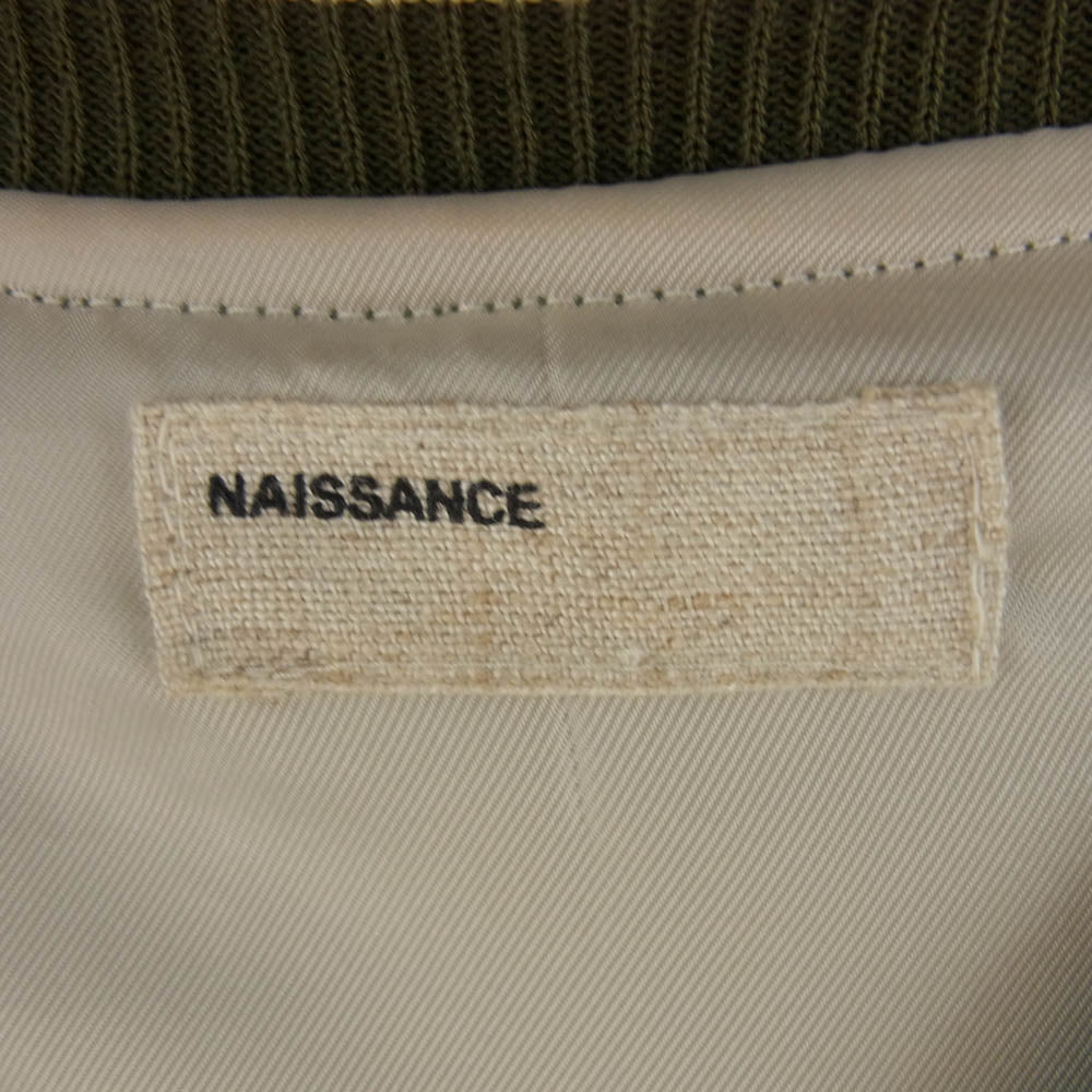 NAISSANCE ネサーンス 16S-NSA-JK-04 SATIN JACKET サテン ジャケット スカジャン カーキ系 XL【中古】