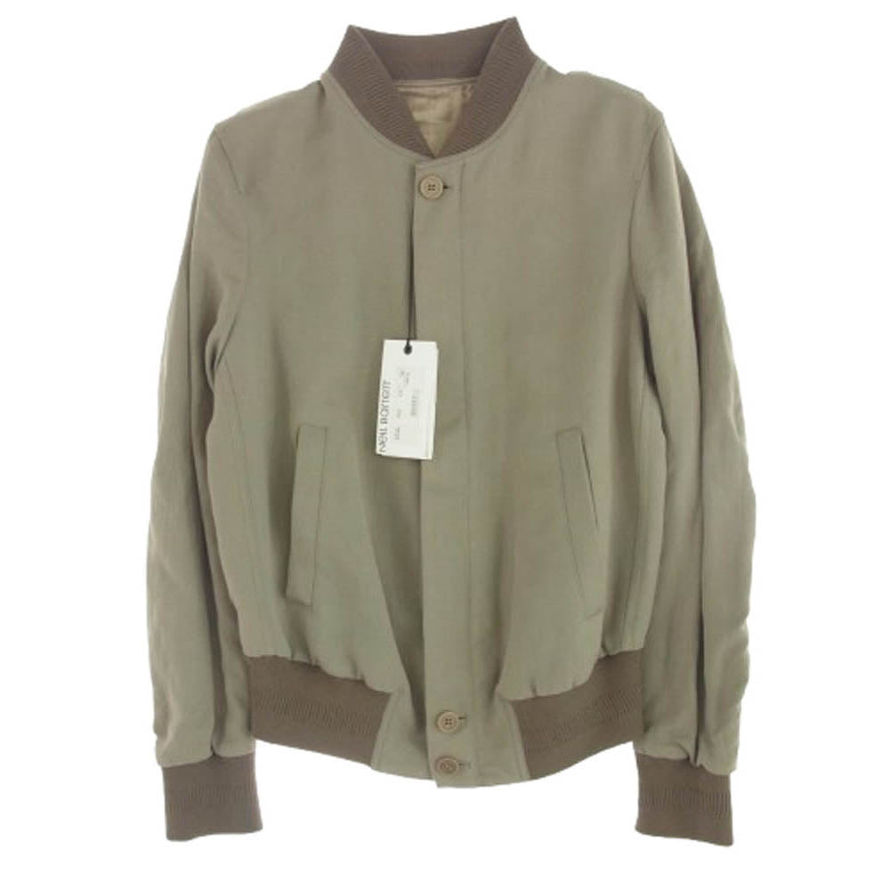 NEIL BARRETT ニールバレット BSP85V スキニー イレギュラー ヘムボンバー ジャケット チャコール系 ライトブラウン系 XXS【中古】