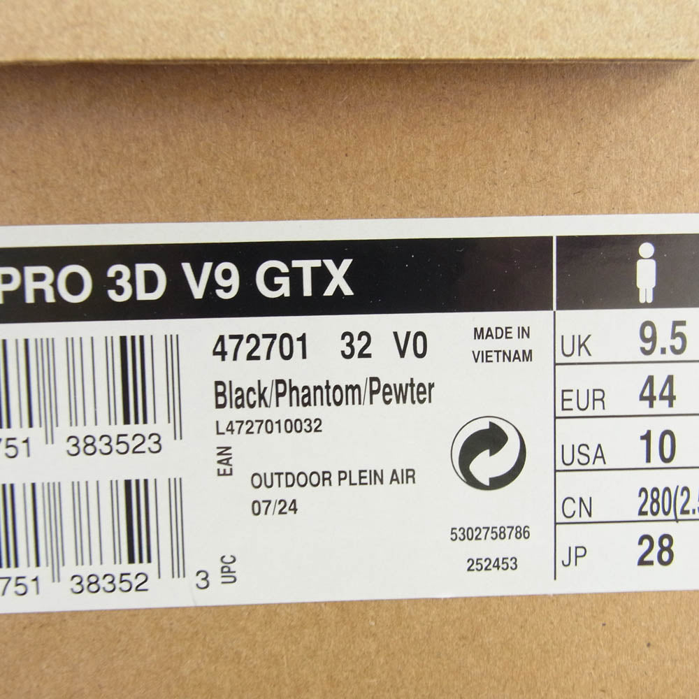 salomon サロモン 472701 XA PRO 3D V9 GORE-TEX ゴアテックス スニーカー ブラック系 28cm【新古品】【未使用】【中古】