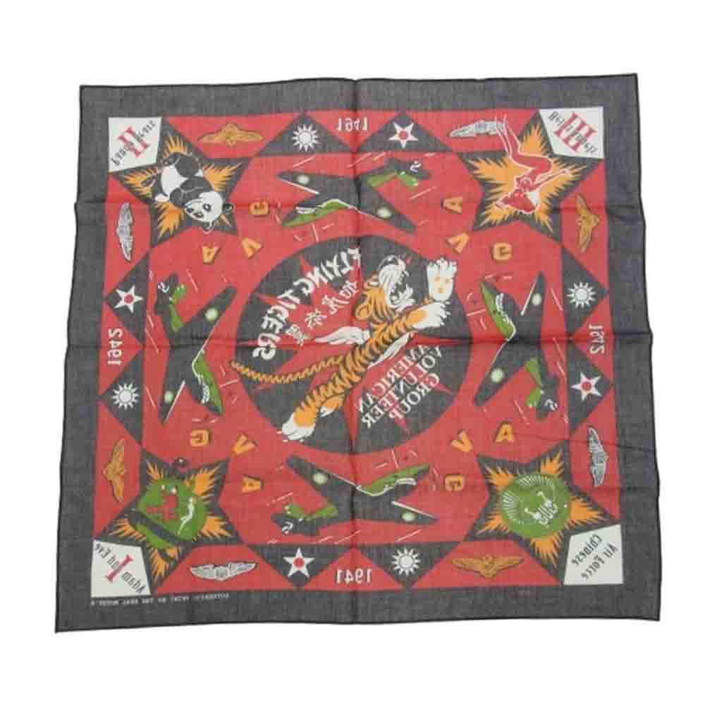 The REAL McCOY'S ザリアルマッコイズ MAC-984057 PANDA BEARS フライングタイガー パンダ バンダナ レッド系【極上美品】【中古】