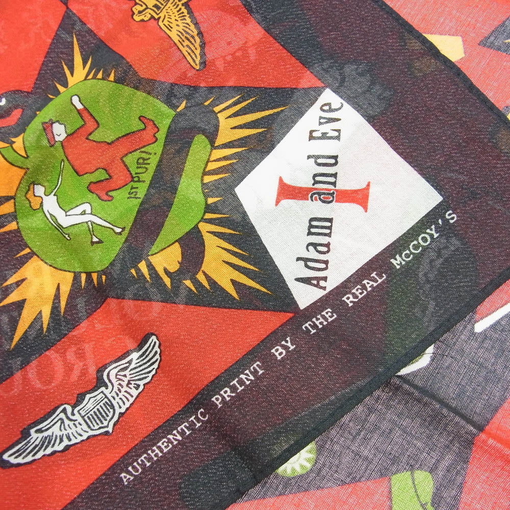 The REAL McCOY'S ザリアルマッコイズ MAC-984057 PANDA BEARS フライングタイガー パンダ バンダナ レッド系【極上美品】【中古】