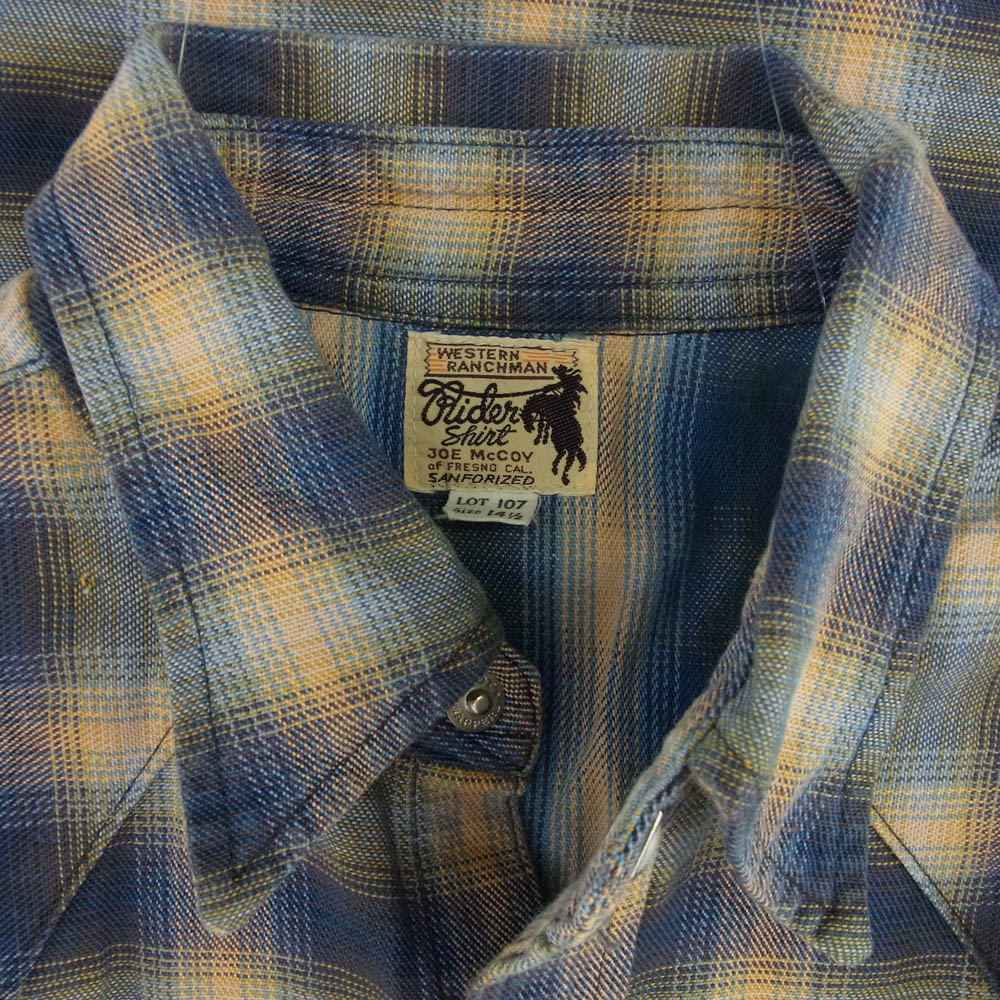 The REAL McCOY'S ザリアルマッコイズ LOT 107 Joe McCOY チェック 長袖 ウェスタン シャツ マルチカラー系【中古】