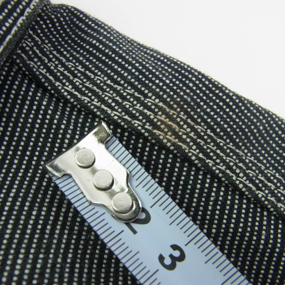 The REAL McCOY'S ザリアルマッコイズ 636W ピンストライプ 長袖 ワークシャツ ブラック系 14【中古】