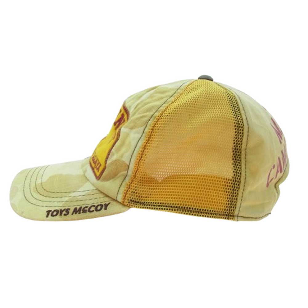 TOY'S McCOY トイズマッコイ 世田谷ベース U.S.MARINES ワッペン 刺繍 迷彩 カモフラ メッシュ キャップ イエロー系【中古】