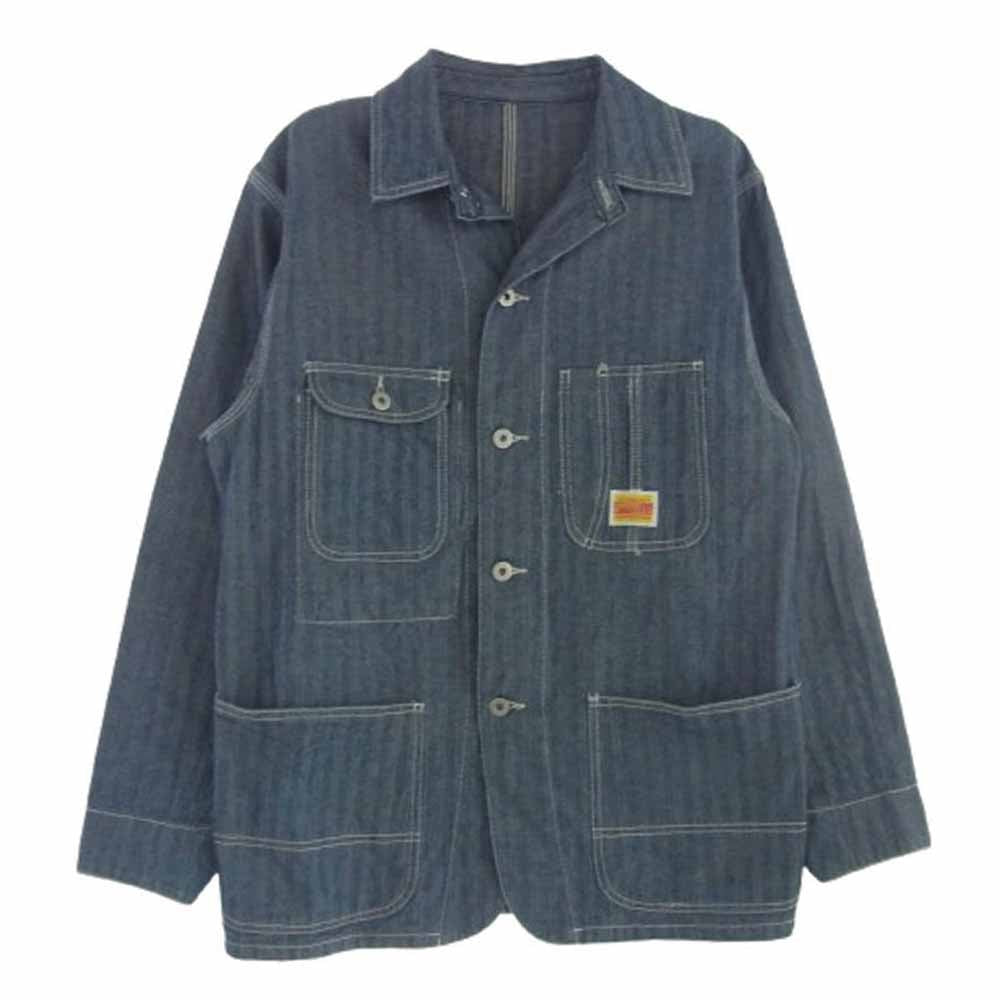 グランドオールズ ヘリンボーン カバーオール ジャケット インディゴブルー系 36/38【中古】