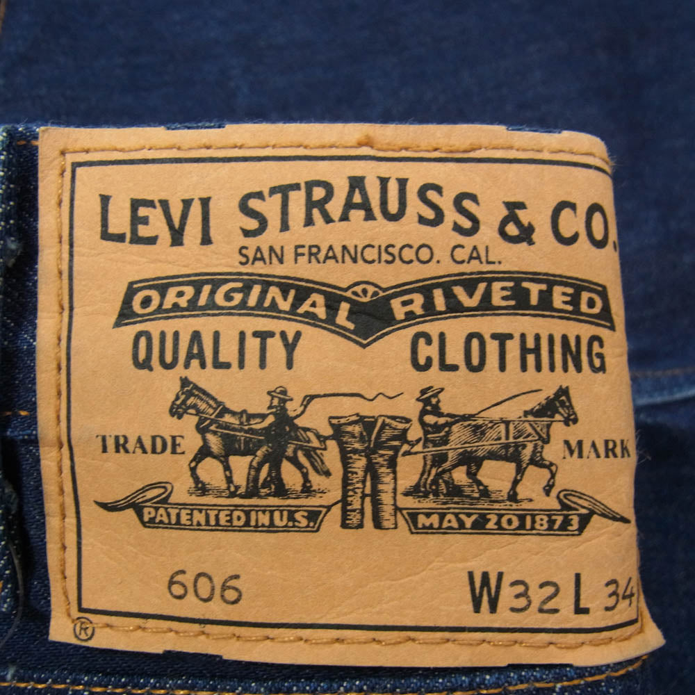 Levi's リーバイス 30605-0030 LVC USA製 606 1969モデル オレンジタブ BIGE デニムパンツ インディゴブルー系 32【中古】