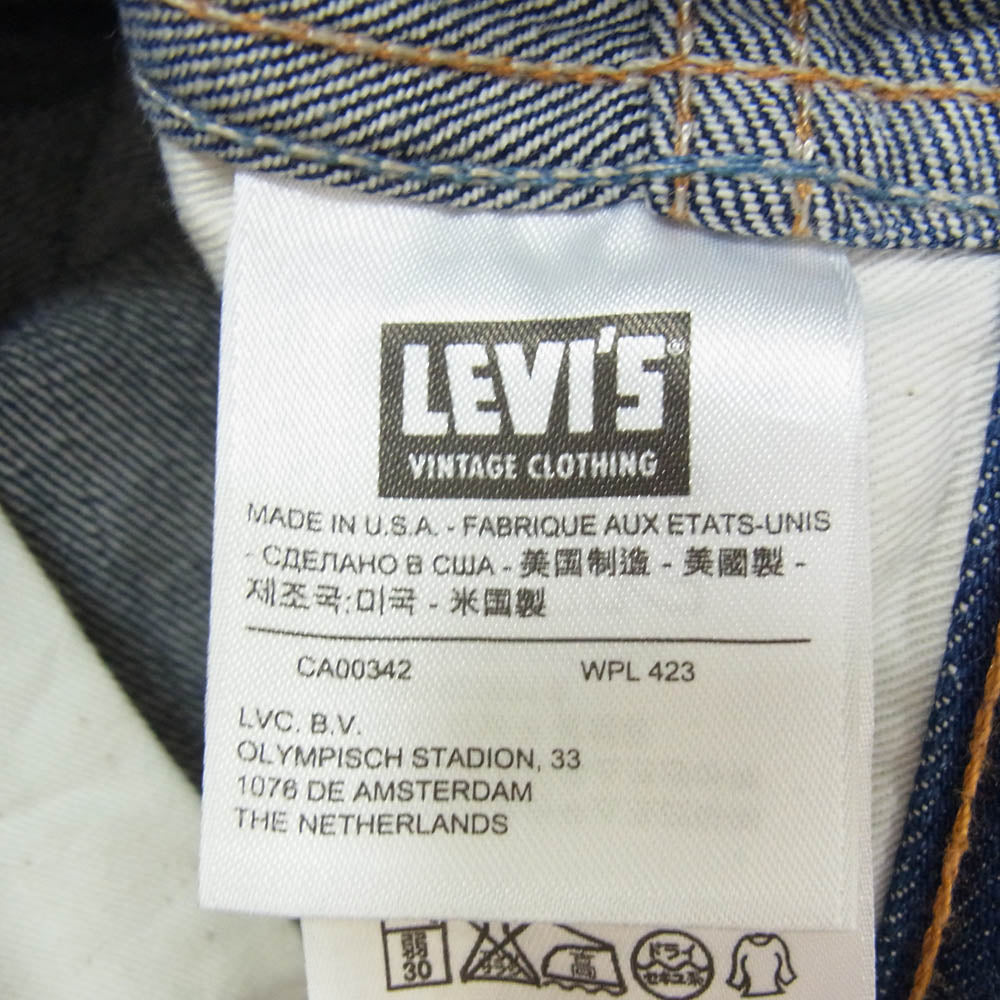 Levi's リーバイス 30605-0030 LVC USA製 606 1969モデル オレンジタブ BIGE デニムパンツ インディゴブルー系 32【中古】