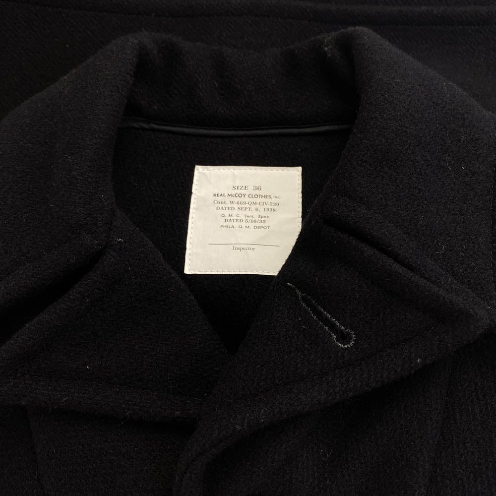 The REAL McCOY'S ザリアルマッコイズ MJ16106 U.S.ARMY WOOL MACKINAW マッキーノ コート ジャケット ブラック系 36【中古】