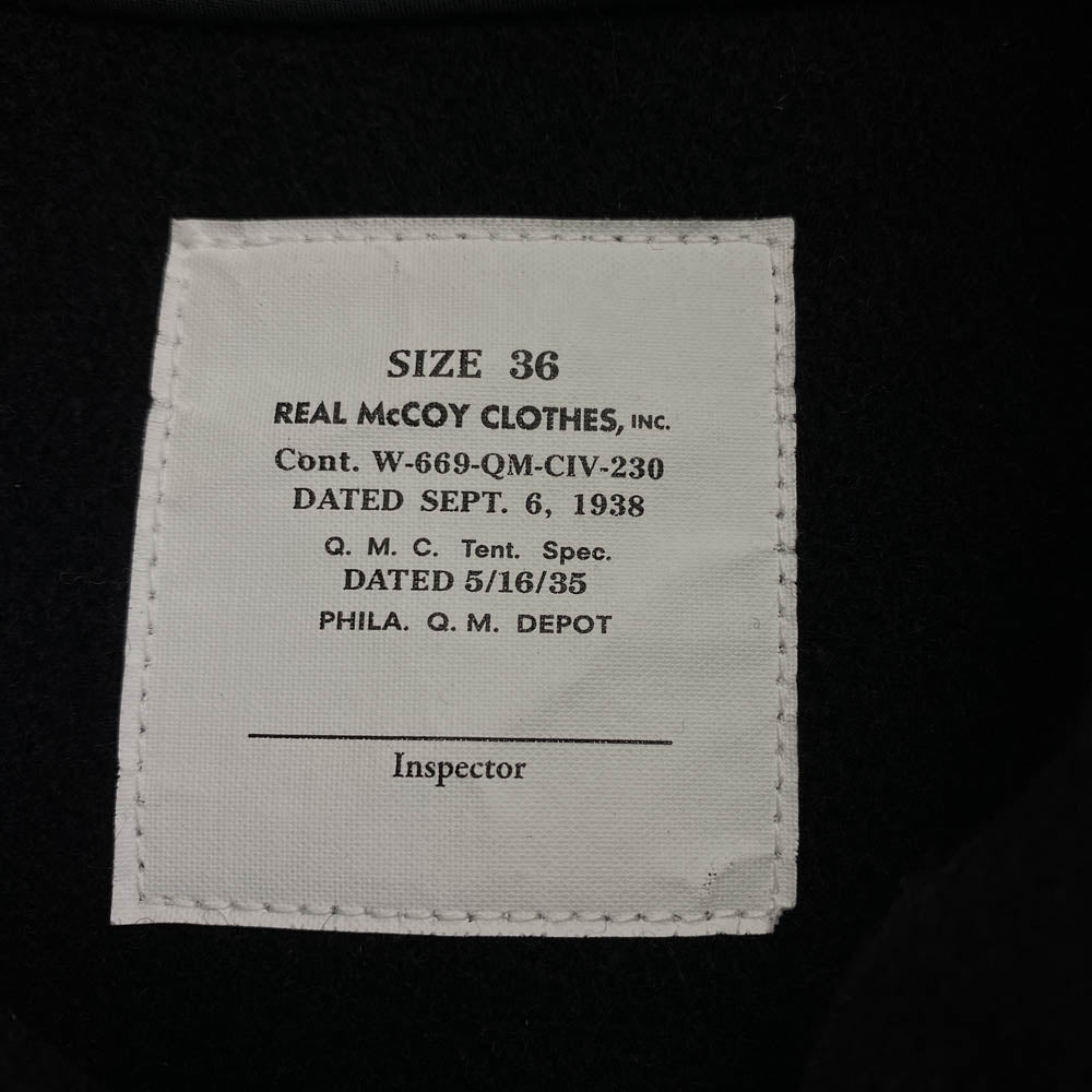 The REAL McCOY'S ザリアルマッコイズ MJ16106 U.S.ARMY WOOL MACKINAW マッキーノ コート ジャケット ブラック系 36【中古】