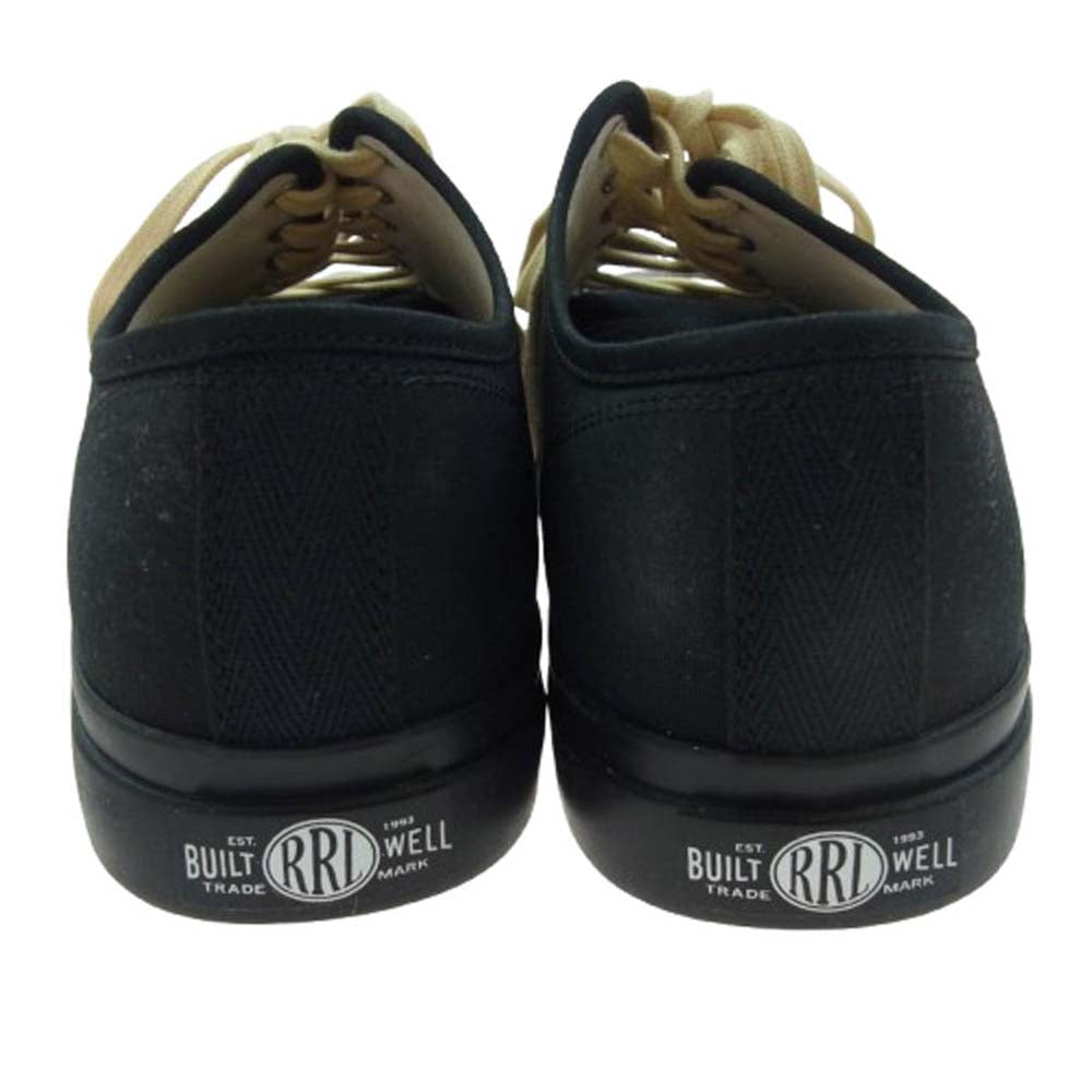 RRL ダブルアールエル MARRFTW0CT20004 キャンバス ローカット スニーカー ブラック系 11D【新古品】【未使用】【中古】
