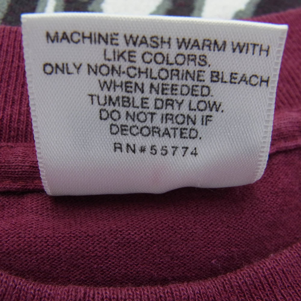 ヴィンテージ ヴィンテージ USA製 90s Murina タグ KORN バンド シングルステッチ 半袖 Tシャツ ワインレッド系 L【中古】