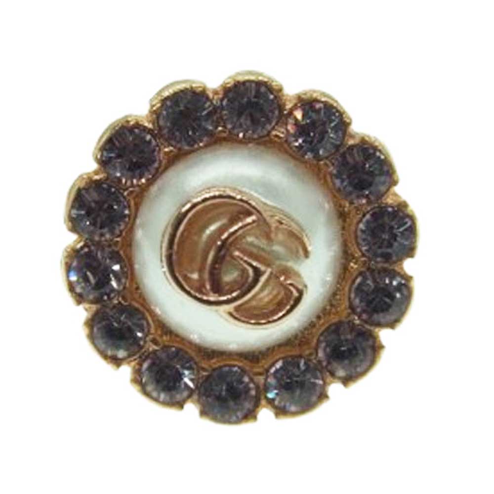 GUCCI グッチ ダブルG フラワー スタッズ ピアス ゴールド系【中古】