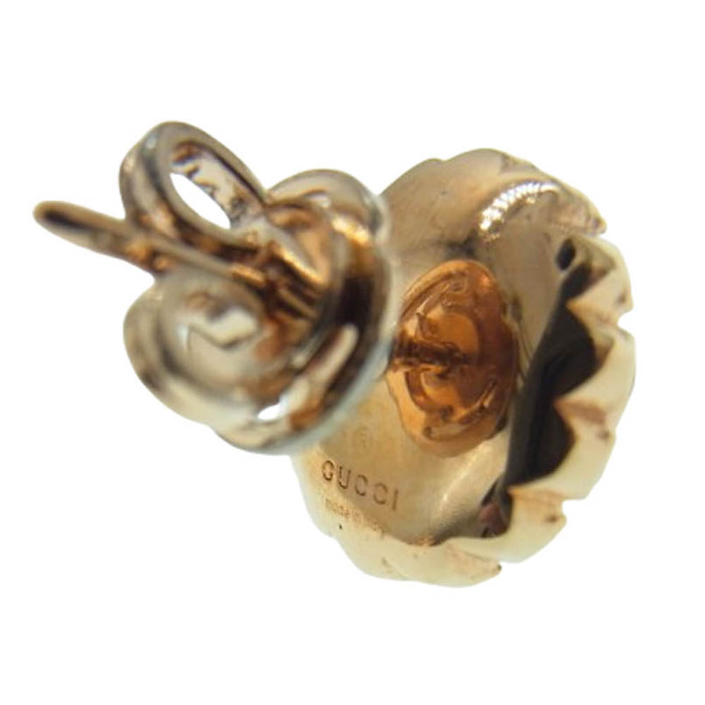 GUCCI グッチ ダブルG フラワー スタッズ ピアス ゴールド系【中古】