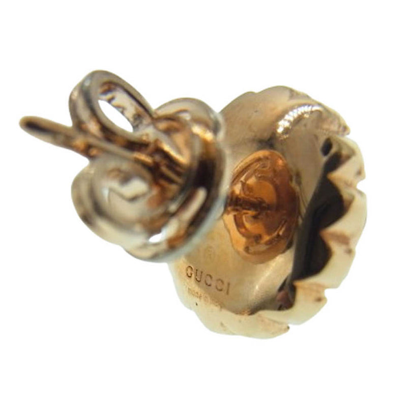 GUCCI グッチ ダブルG フラワー スタッズ ピアス ゴールド系【中古