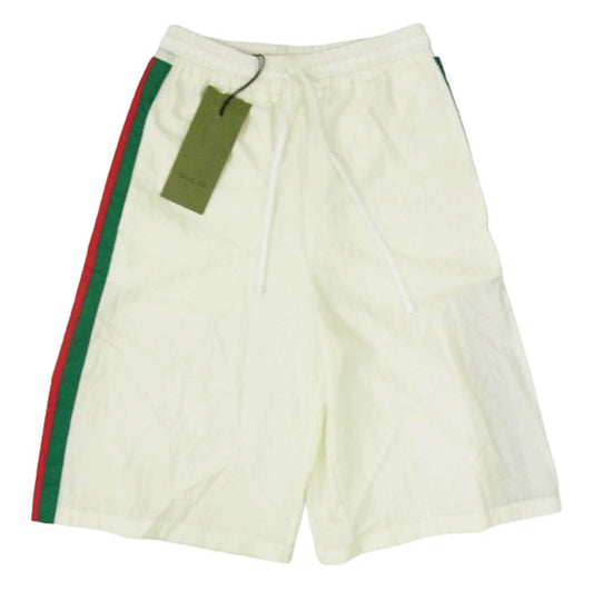 GUCCI グッチ 678653 XJDYH9061 BERMUDA バミューダ ナイロン ショーツ ショート ハーフ パンツ ホワイト系 XXS【極上美品】【中古】