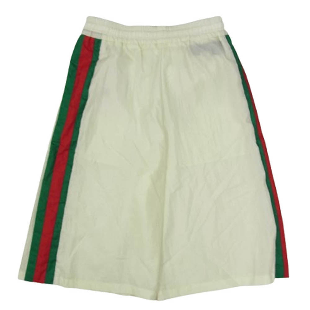 GUCCI グッチ 678653 XJDYH9061 BERMUDA バミューダ ナイロン ショーツ ショート ハーフ パンツ ホワイト系 XXS【極上美品】【中古】