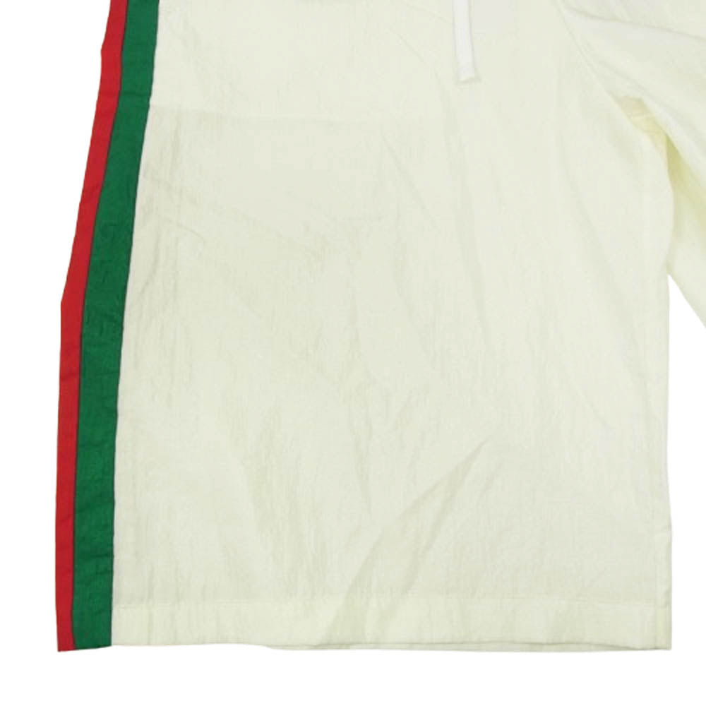 GUCCI グッチ 678653 XJDYH9061 BERMUDA バミューダ ナイロン ショーツ ショート ハーフ パンツ ホワイト系 XXS【極上美品】【中古】