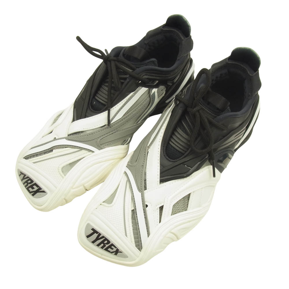 BALENCIAGA バレンシアガ 617535 W2CB1 Tyrex タイレックス バイカラー ローカット スニーカー ブラック系 ホワイト系 41【美品】【中古】