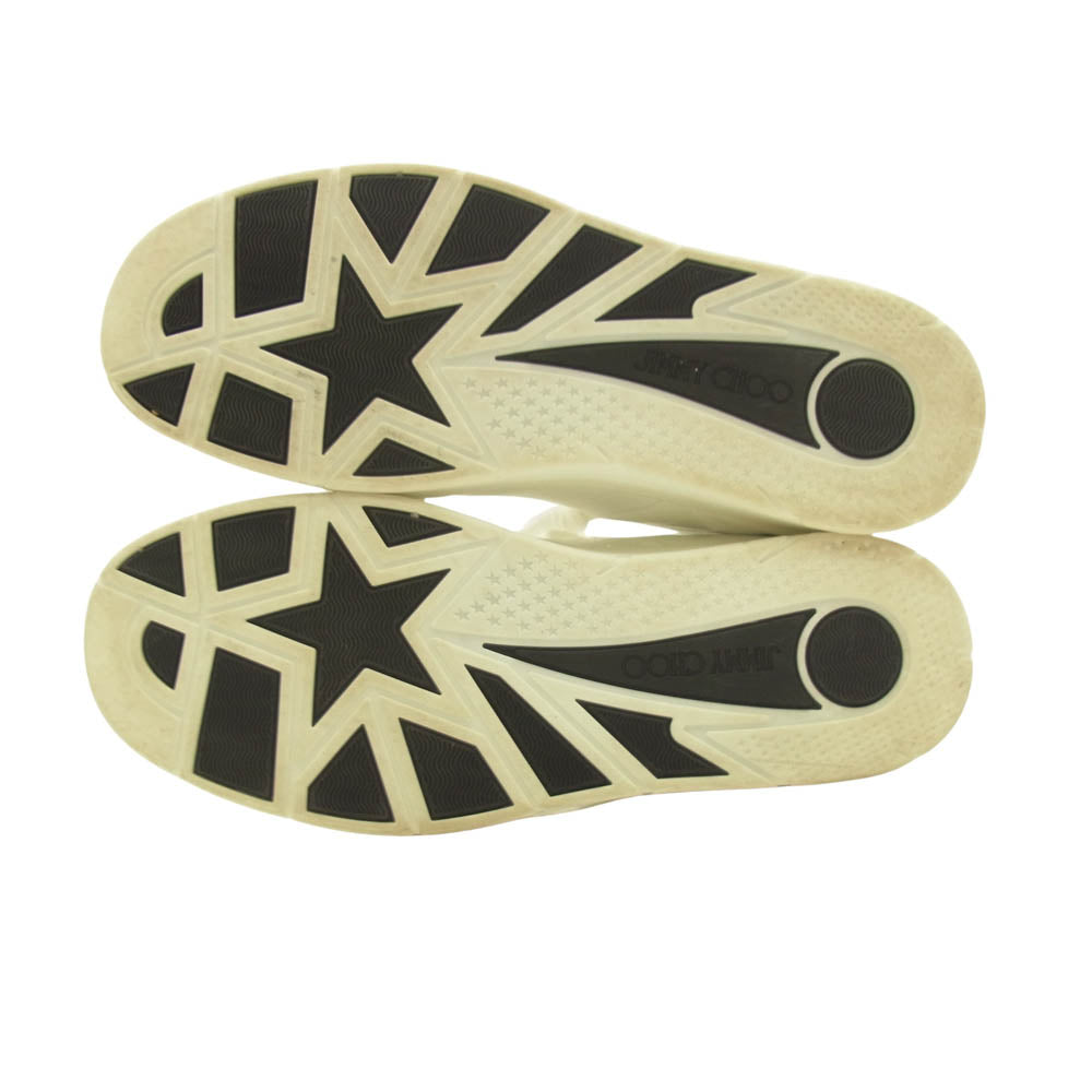 JIMMY CHOO ジミーチュウ HAWAII/M ハワイ スター ローカット スニーカー ホワイト系 42【中古】