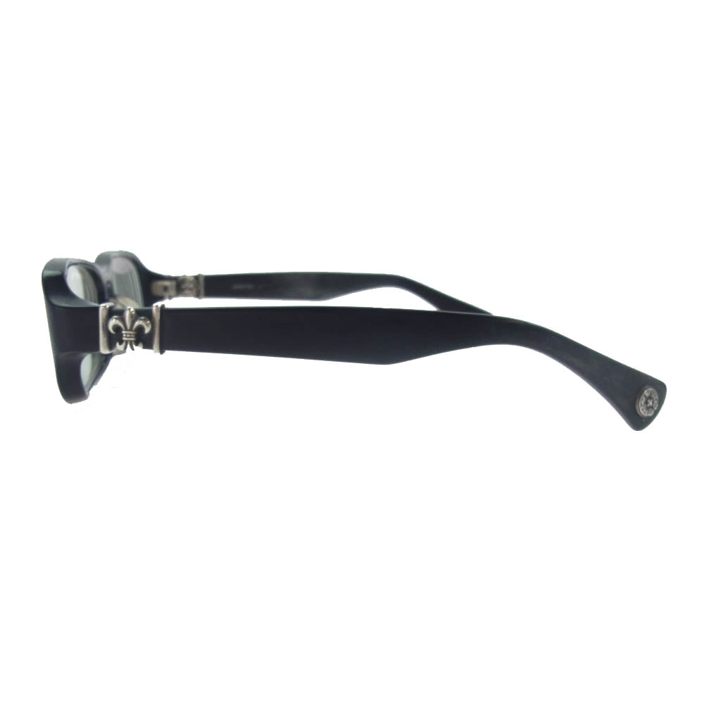 CHROME HEARTS クロムハーツ（原本無） 銀座店購入印字入り冊子付属 度入り GITTIN ANY-II BS フレア テンプル スクエア 眼鏡 アイウェア ブラック系【中古】