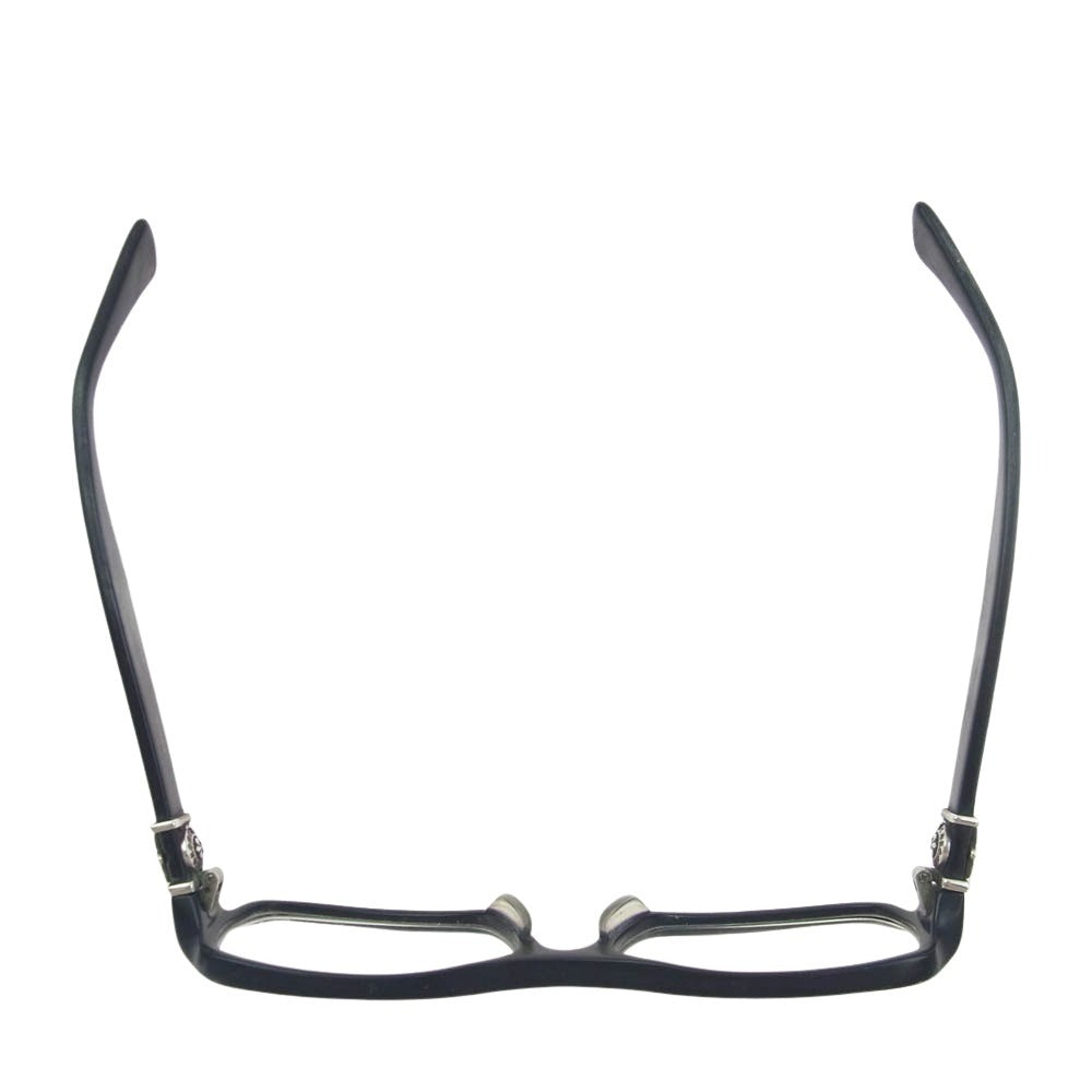 CHROME HEARTS クロムハーツ（原本無） 銀座店購入印字入り冊子付属 度入り GITTIN ANY-II BS フレア テンプル スクエア 眼鏡 アイウェア ブラック系【中古】