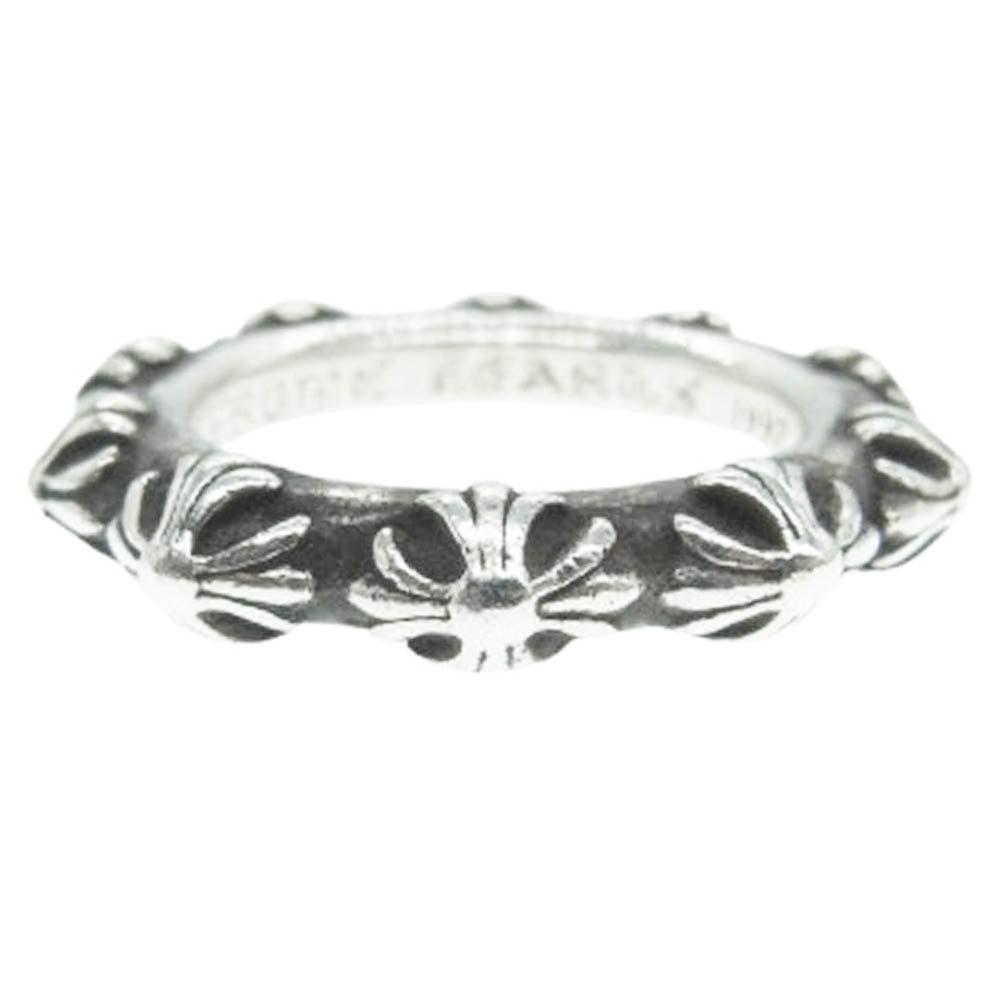 CHROME HEARTS クロムハーツ（原本無） CROSS BAND RING クロス バンド リング シルバー系 24号【中古】