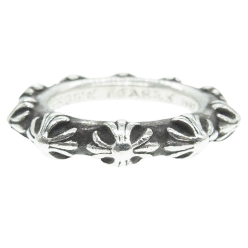 CHROME HEARTS クロムハーツ（原本無） CROSS BAND RING クロス バンド リング シルバー系 24号【中古】