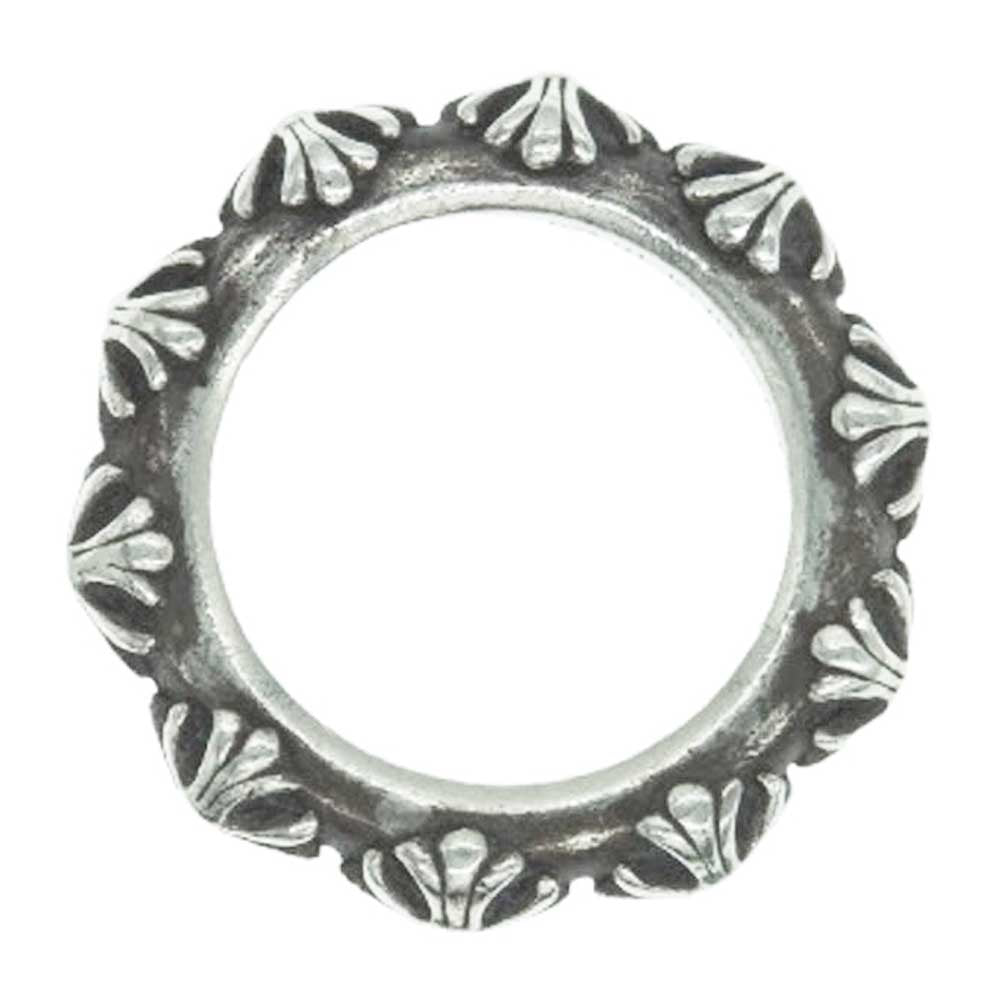 CHROME HEARTS クロムハーツ（原本無） CROSS BAND RING クロス バンド リング シルバー系 24号【中古】
