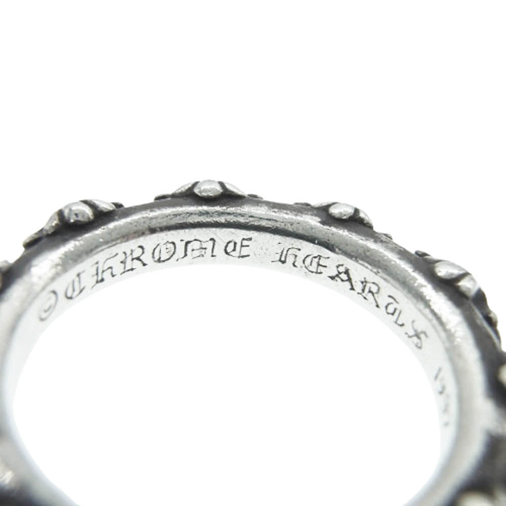 CHROME HEARTS クロムハーツ（原本無） CROSS BAND RING クロス バンド リング シルバー系 24号【中古】