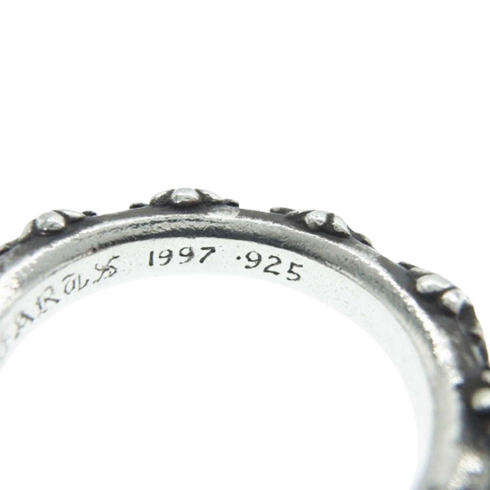CHROME HEARTS クロムハーツ（原本無） CROSS BAND RING クロス バンド リング シルバー系 24号【中古】